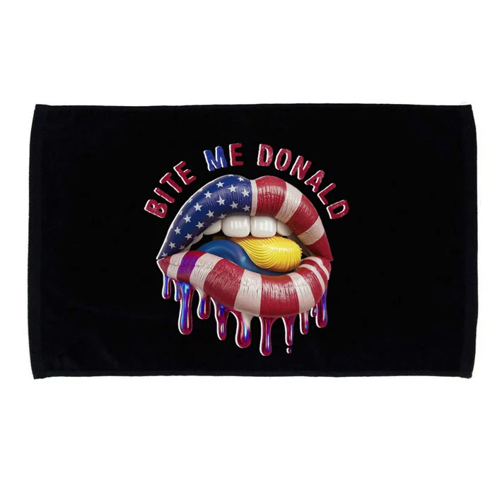 Bite Me Donald Anti Trump Print Funny Political Microfiber Hand Towel