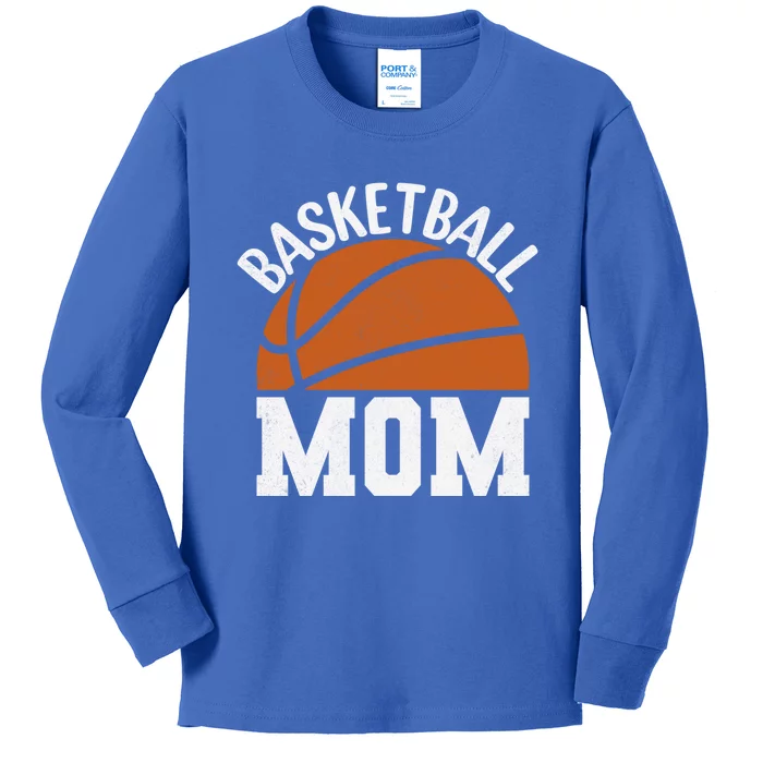 Basketball Mom Design For Your Favorite Player Mother's Day Funny Gift Kids Long Sleeve Shirt