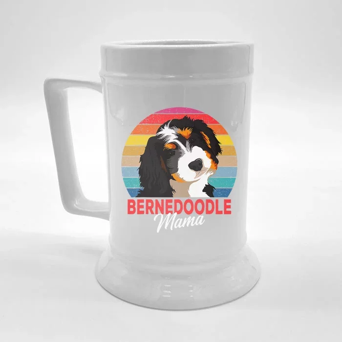 Bernedoodle Mama Dog Mom Owner Funny Womens Gift Front & Back Beer Stein