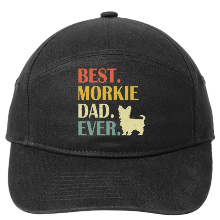 Best Morkie Dog Dad Ever Fathers Day 7-Panel Snapback Hat