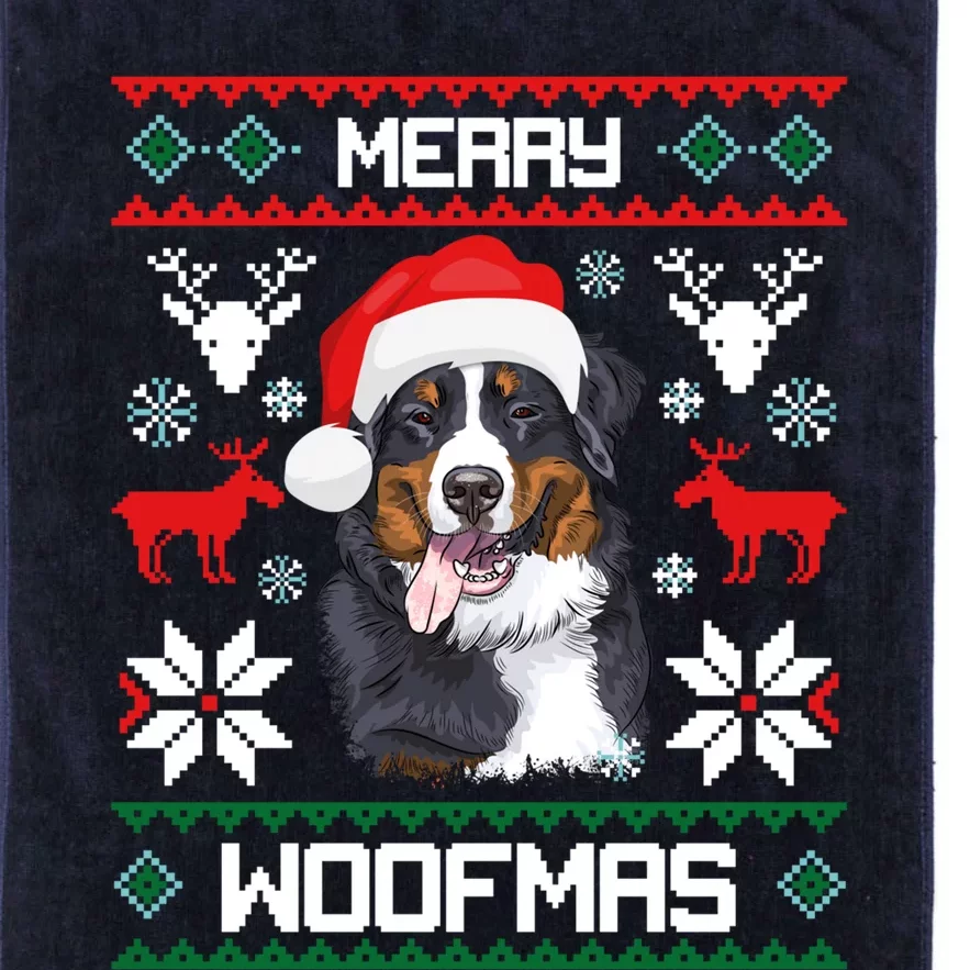 Bernese Mountain Dog Gift For Merry Christmas Woofmas Berner Platinum Collection Golf Towel