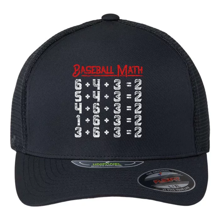 Baseball Math Double Play Kids Flexfit Unipanel Trucker Cap