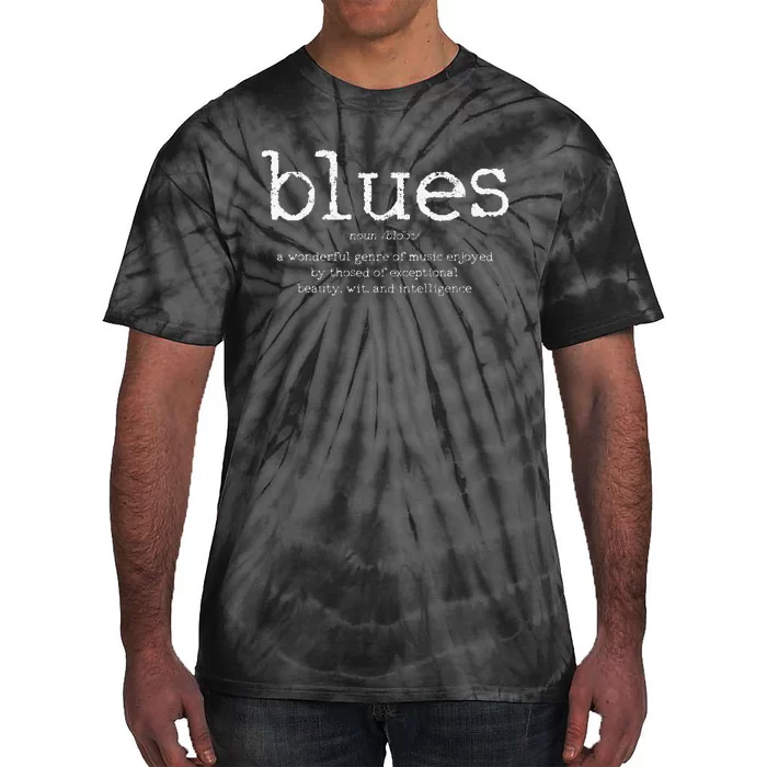 Blues Music Definition Musician Guitar Player Funny Tie-Dye T-Shirt