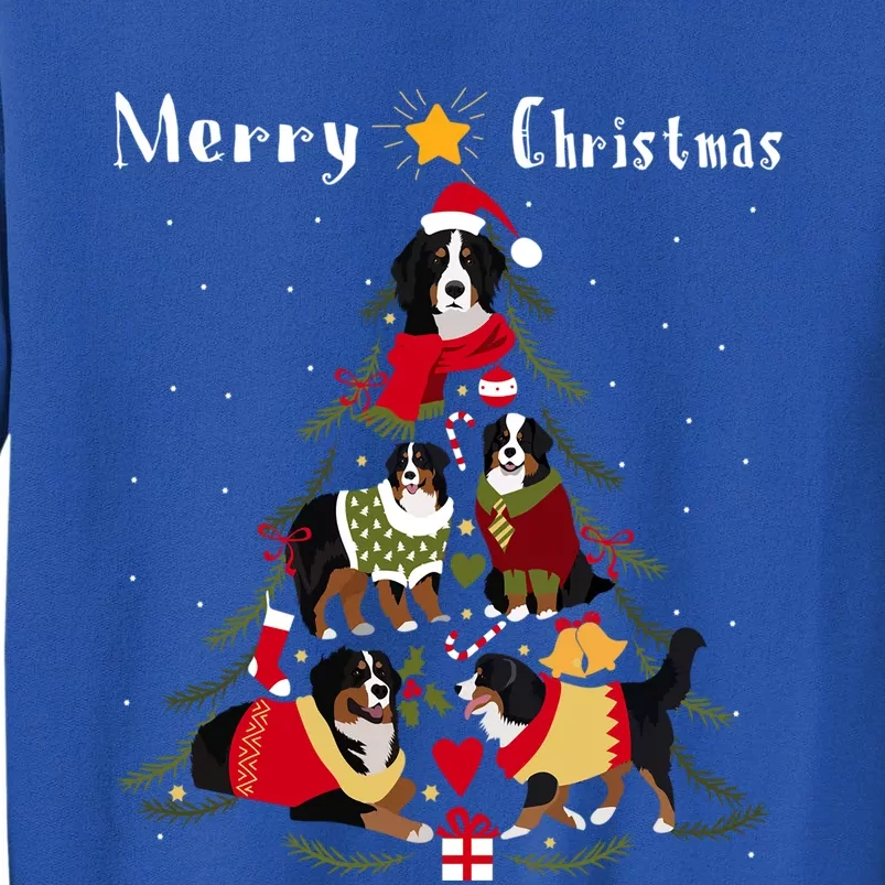 Bernese Mountain Dog Christmas Tree Xmas Gift Tall Sweatshirt