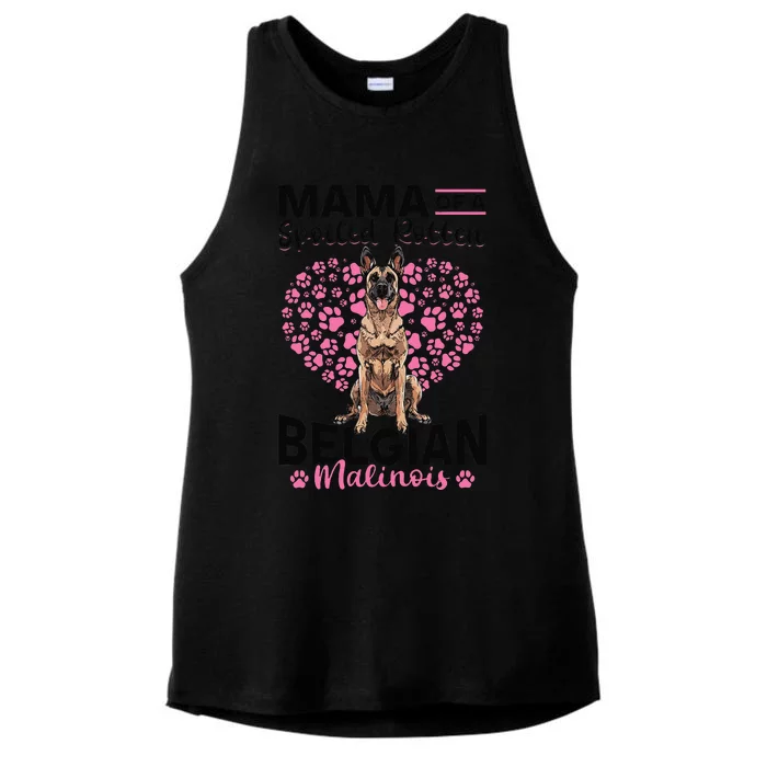 Belgian Malinois Dog Breed Mama Of A Spoiled Rotten Belgian Cute Ladies Tri-Blend Wicking Tank