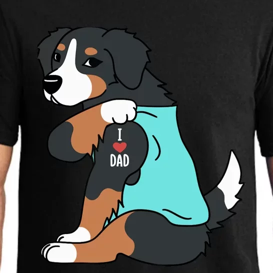 Bernese Mountain Dog I Love Dad Funny Dog Pajama Set