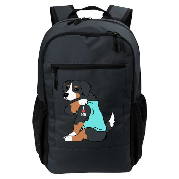 Bernese Mountain Dog I Love Dad Funny Dog Daily Commute Backpack