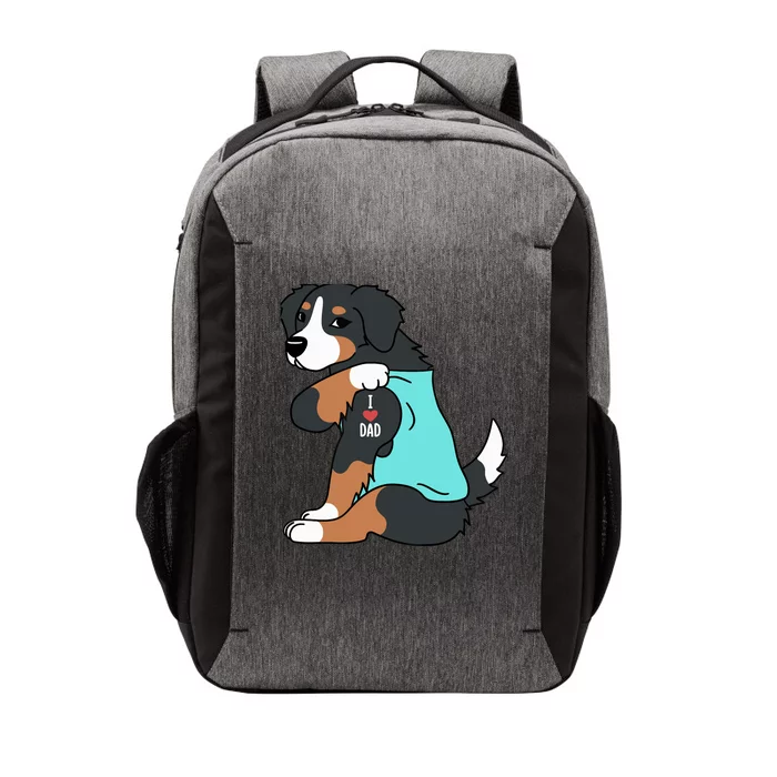 Bernese Mountain Dog I Love Dad Funny Dog Vector Backpack