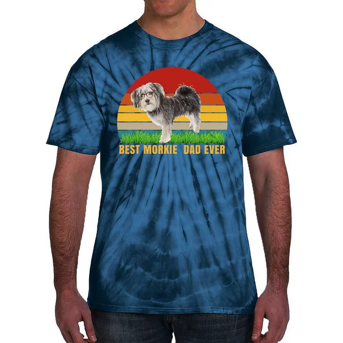 Best Morkie Dad Ever Dog For Papa Gift Tie-Dye T-Shirt