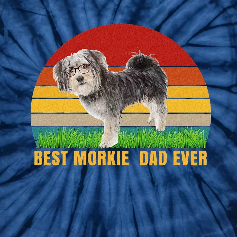 Best Morkie Dad Ever Dog For Papa Gift Tie-Dye T-Shirt