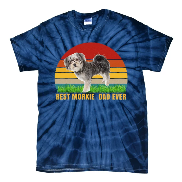 Best Morkie Dad Ever Dog For Papa Gift Tie-Dye T-Shirt