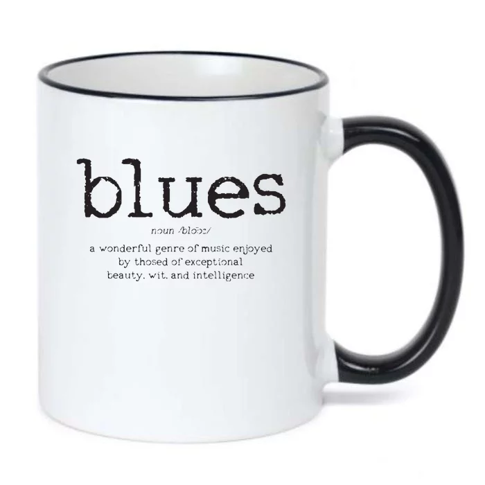 Blues Music Definition Musician Guitar Player Funny Gift Black Color Changing Mug