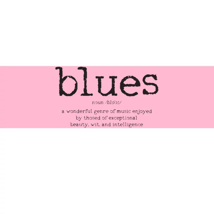 Blues Music Definition Musician Guitar Player Funny Gift Bumper Sticker