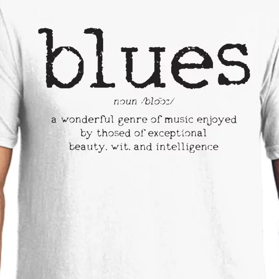 Blues Music Definition Musician Guitar Player Funny Gift Pajama Set