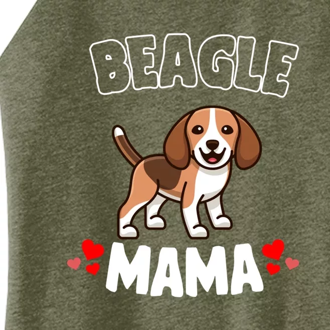 Beagle Mama Dog Mom Owner Mother's Day Gift Women’s Perfect Tri Rocker Tank