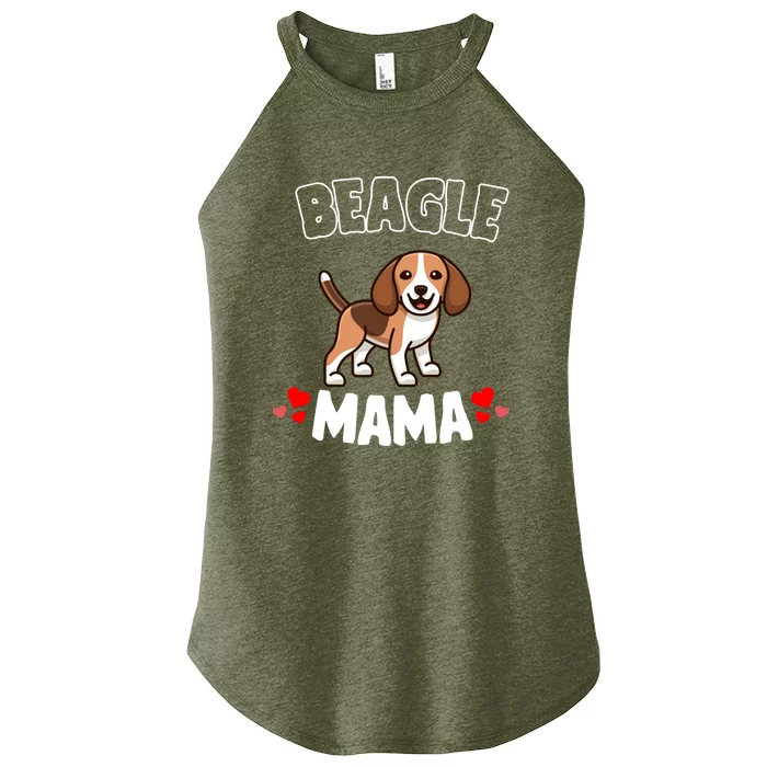 Beagle Mama Dog Mom Owner Mother's Day Gift Women’s Perfect Tri Rocker Tank