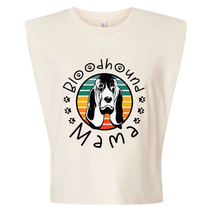 Bloodhound Mama Dog Mom Bloodhound Lover Garment-Dyed Women's Muscle Tee