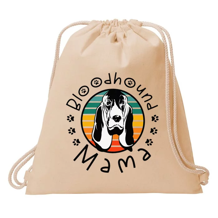 Bloodhound Mama Dog Mom Bloodhound Lover Drawstring Bag