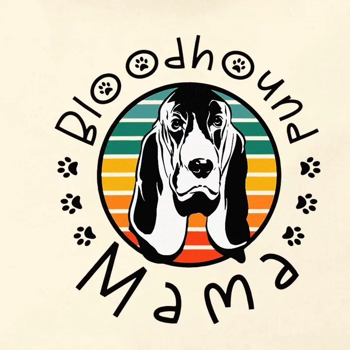 Bloodhound Mama Dog Mom Bloodhound Lover Zip Tote Bag