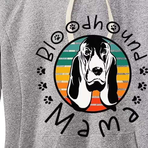 Bloodhound Mama Dog Mom Bloodhound Lover Women's Fleece Hoodie