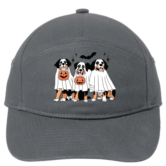 Bernese Mountain Dog Halloween Dog Fall For Bernese Mama 7-Panel Snapback Hat