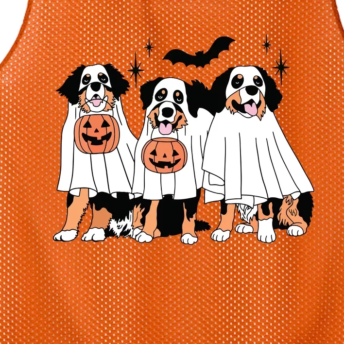 Bernese Mountain Dog Halloween Dog Fall For Bernese Mama Mesh Reversible Basketball Jersey Tank