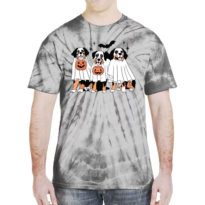 Bernese Mountain Dog Halloween Dog Fall For Bernese Mama Tie-Dye T-Shirt