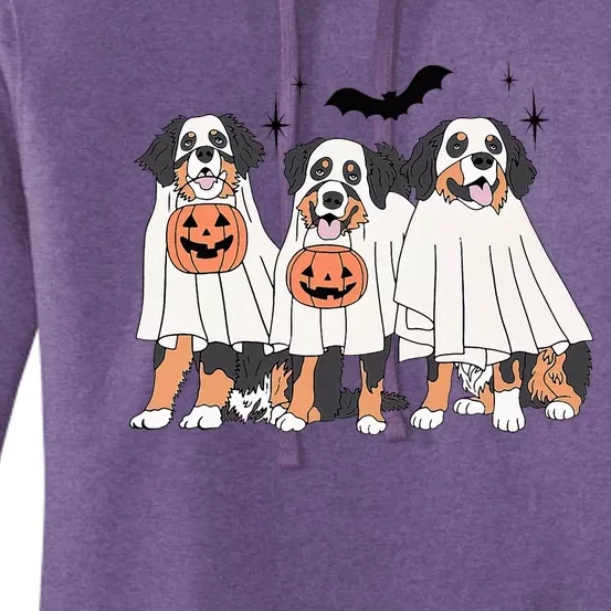 Bernese Mountain Dog Halloween Dog Fall For Bernese Mama Women's Pullover Hoodie