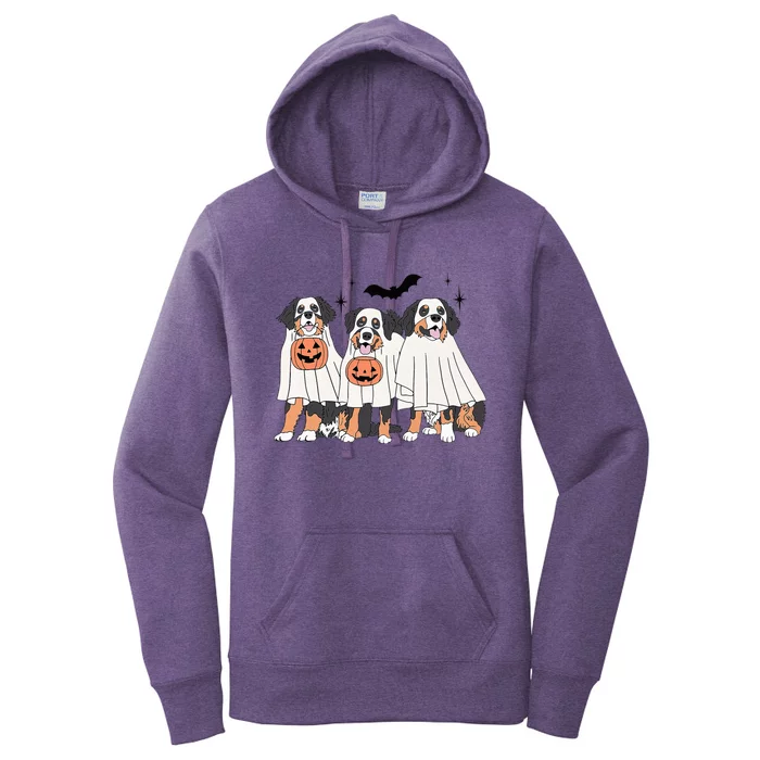 Bernese Mountain Dog Halloween Dog Fall For Bernese Mama Women's Pullover Hoodie