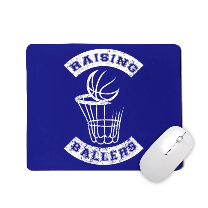 Basketball Mom Dad Mother Father Parenting Gift Raising Ballers Cute Gift Mousepad