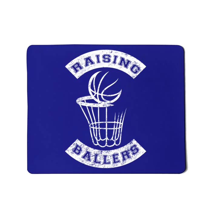 Basketball Mom Dad Mother Father Parenting Gift Raising Ballers Cute Gift Mousepad