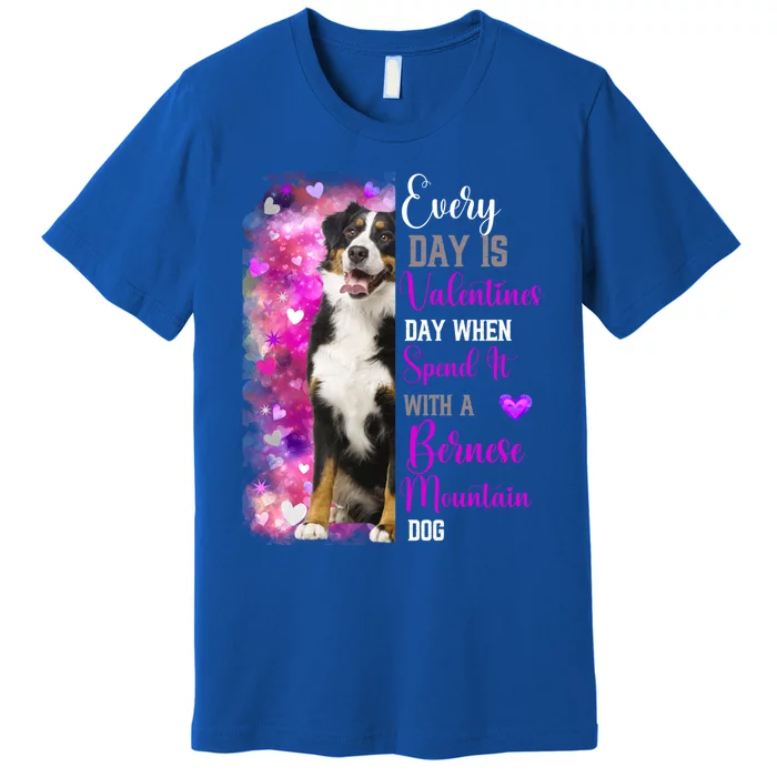 Bernese Mountain Dog Mom Funny Valentines Day Dog Lovers Gift Premium T-Shirt