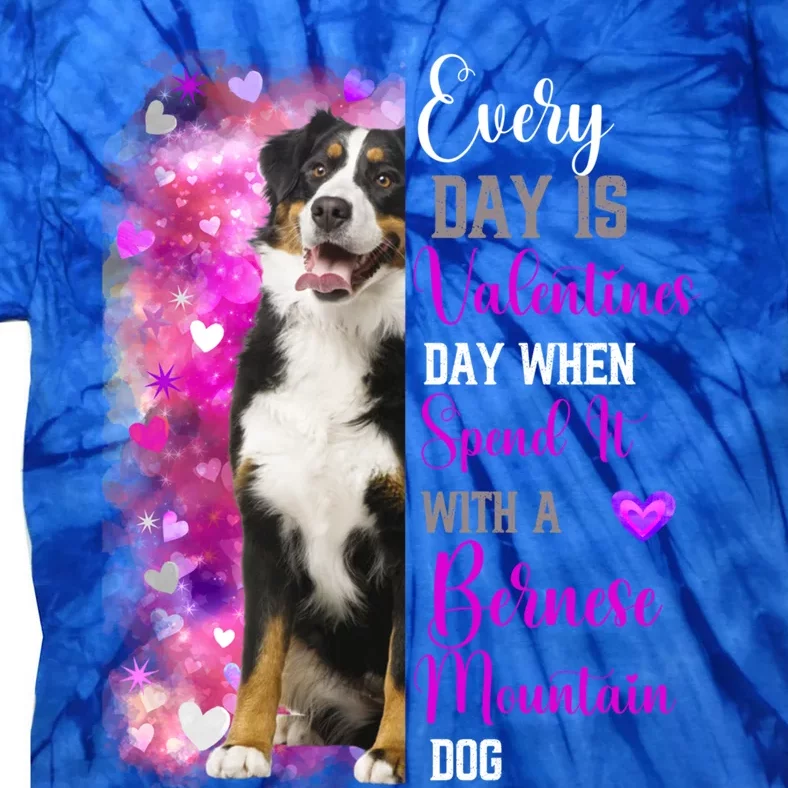 Bernese Mountain Dog Mom Funny Valentines Day Dog Lovers Gift Tie-Dye T-Shirt