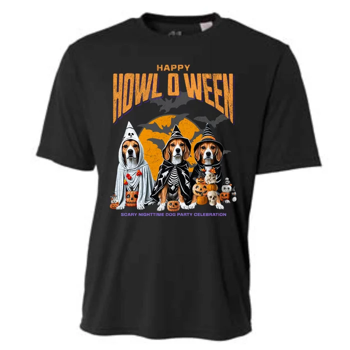 Beagle Mom Dad Halloween Lovers Cooling Performance Crew T-Shirt