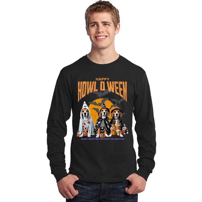 Beagle Mom Dad Halloween Lovers Long Sleeve Shirt