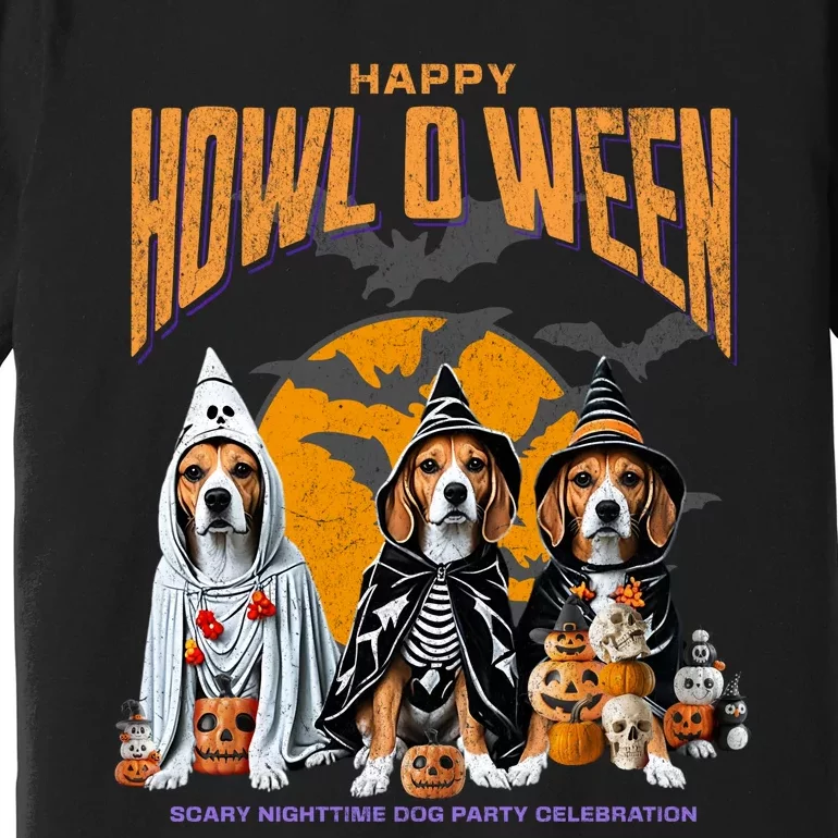 Beagle Mom Dad Halloween Lovers Premium T-Shirt