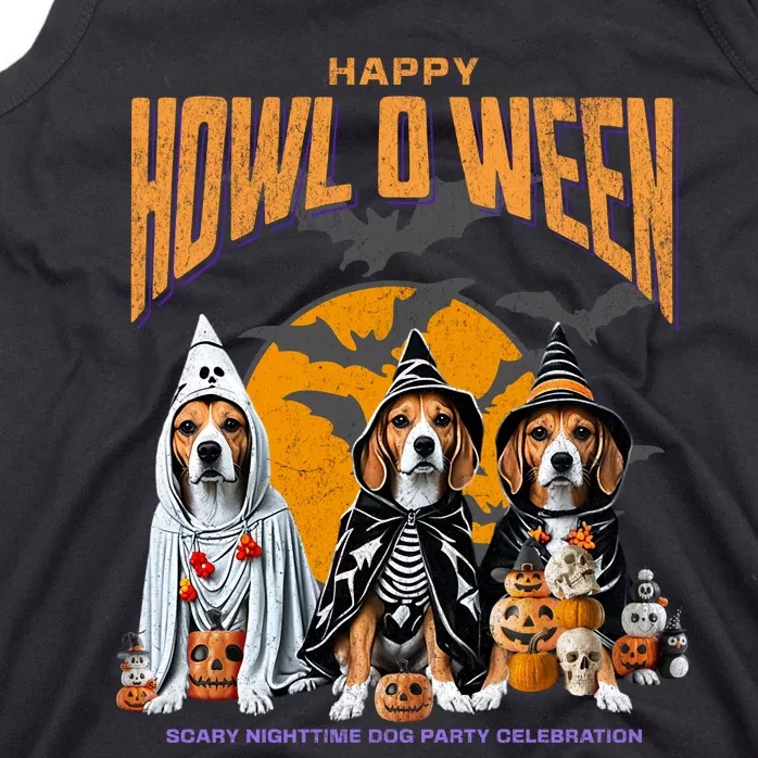 Beagle Mom Dad Halloween Lovers Tank Top