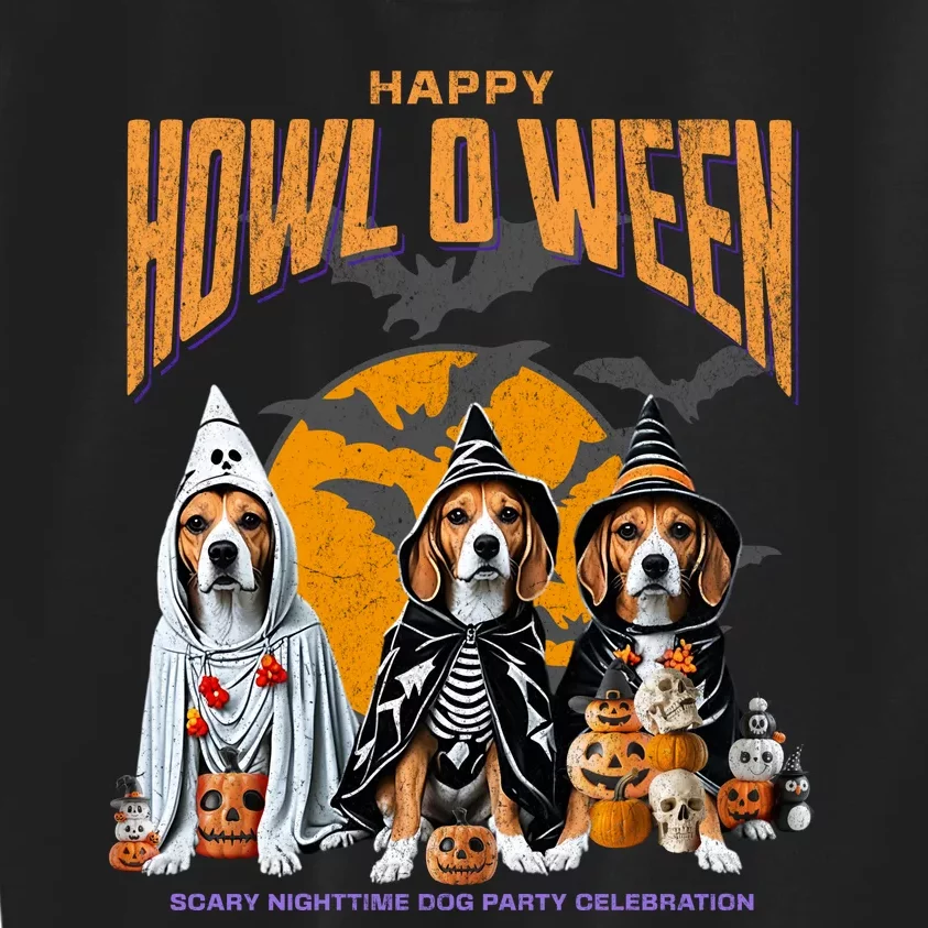 Beagle Mom Dad Halloween Lovers Kids Sweatshirt