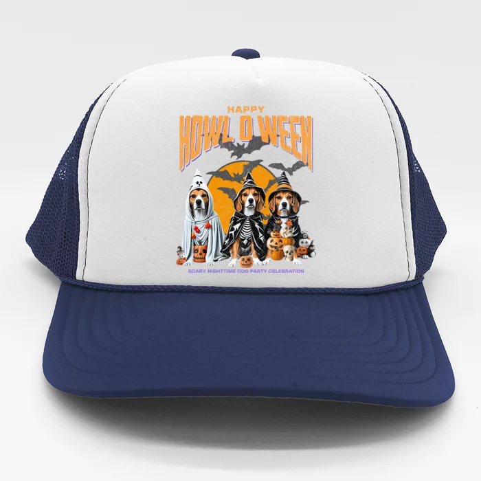 Beagle Mom Dad Halloween Lovers Trucker Hat