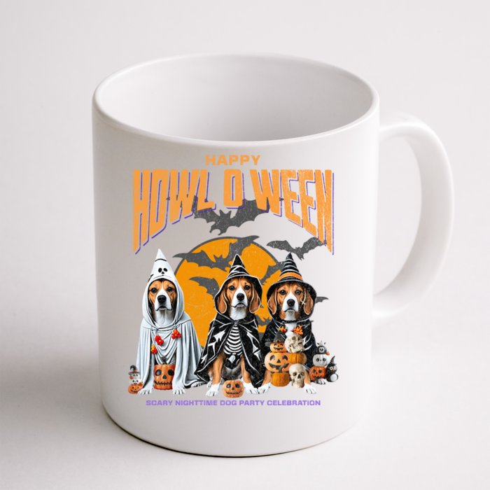 Beagle Mom Dad Halloween Lovers Front & Back Coffee Mug