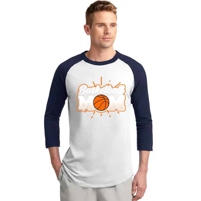 Basketball Mom Design Basketball Gift Baseball Sleeve Shirt