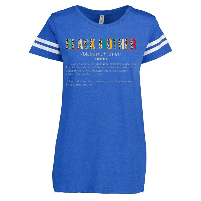 Black Mothers Definition Meaning Vintage For MotherS Day Enza Ladies Jersey Football T-Shirt