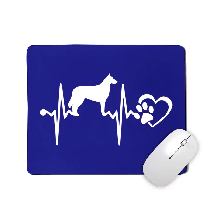 Belgian Malinois Dog Heartbeat Paw Love Funny Puppy Lover Funny Gift Mousepad