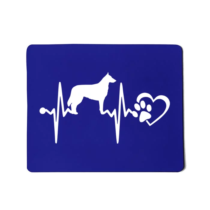 Belgian Malinois Dog Heartbeat Paw Love Funny Puppy Lover Funny Gift Mousepad