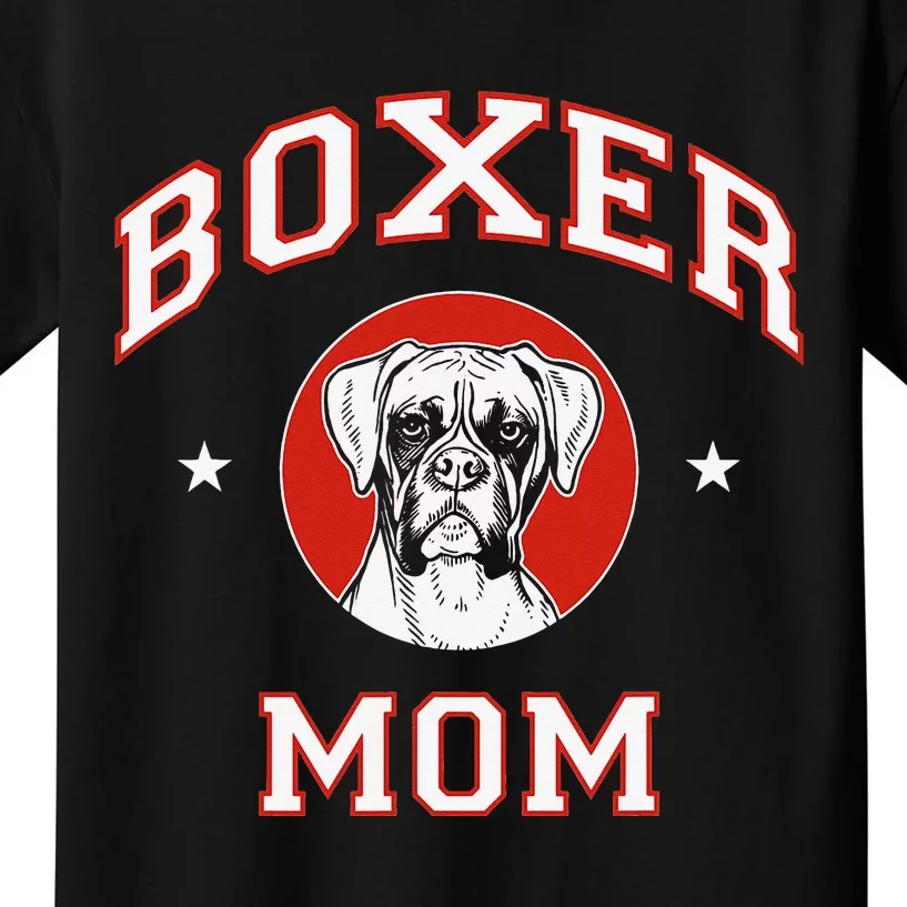 Boxer Mom Dog Mother Kids T-Shirt