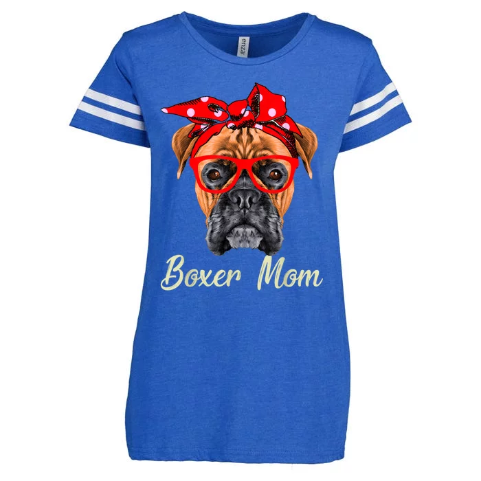 Boxer Mom Dog Women Enza Ladies Jersey Football T-Shirt