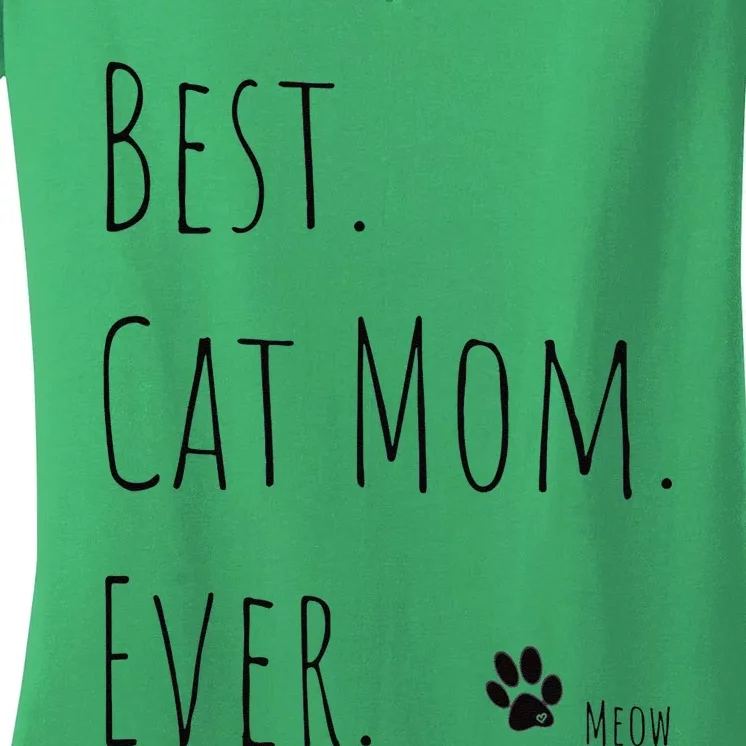 Best MotherS Day Gift Cat Mom Newman Works Meow Women's V-Neck T-Shirt