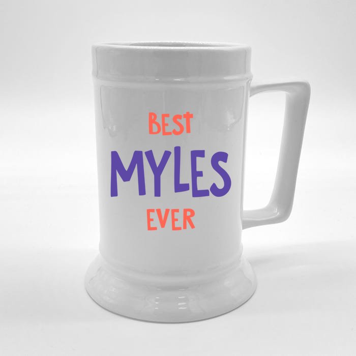 Best Myles Ever Personalized First Name Custom Nickname Gift Front & Back Beer Stein