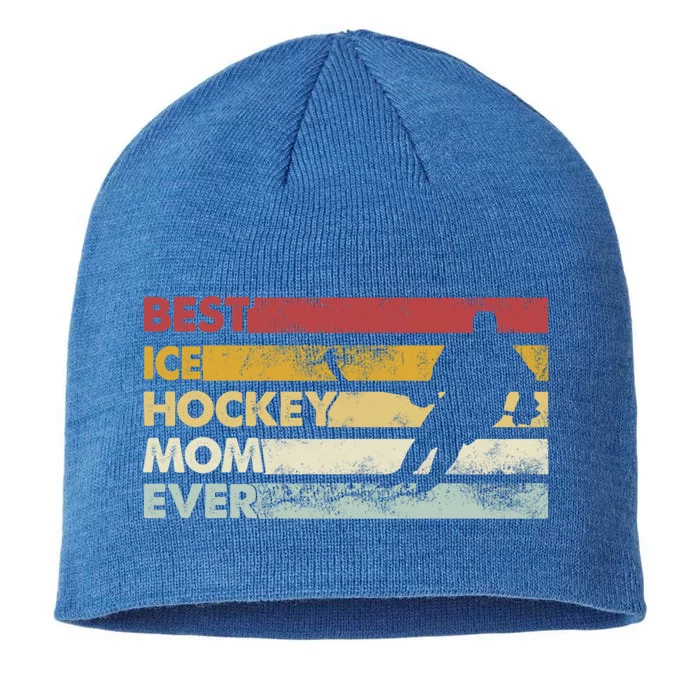 Best Mom Ever Mother Vintage Ice Hockey Gift 8 1/2in Sustainable Knit Beanie