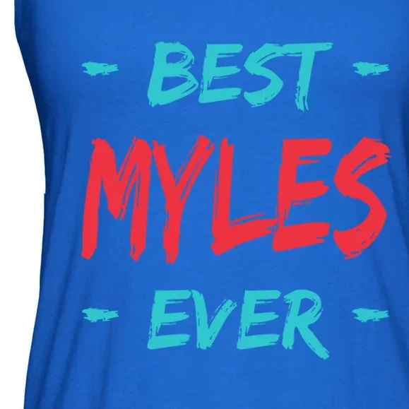 Best Myles Ever Personalized Name Custom Nickname Couples Meaningful Gift Ladies Essential Flowy Tank